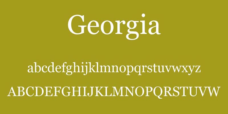 Bộ font Georgia