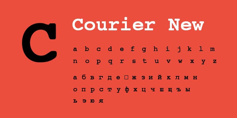 Bộ font Courier new