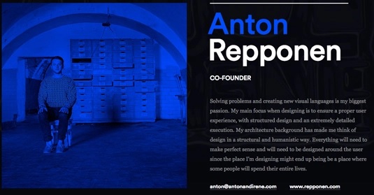 Anton Repponen và Irene Pereyra điều hành công ty của riêng họ