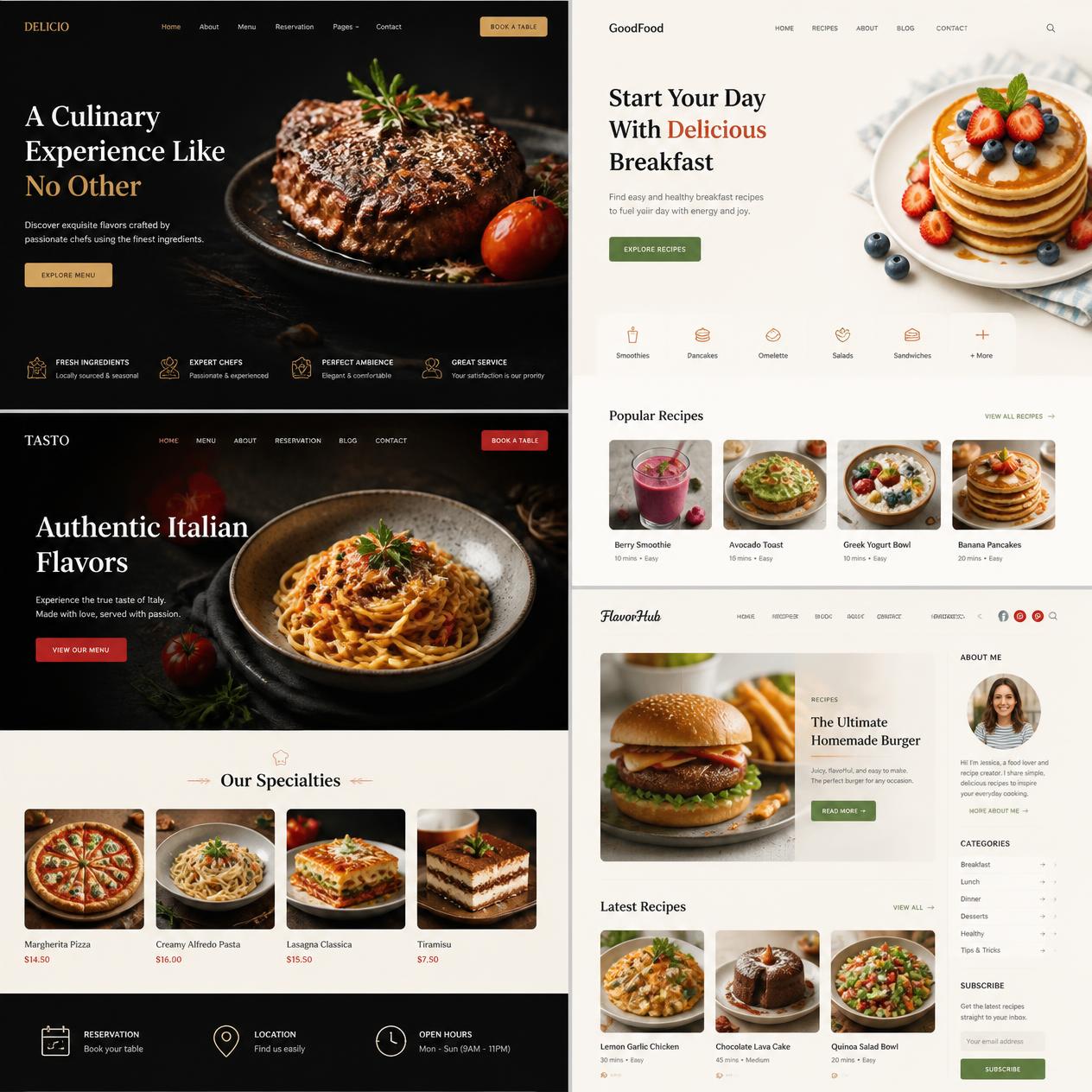 Thiết Kế Website Ẩm Thực