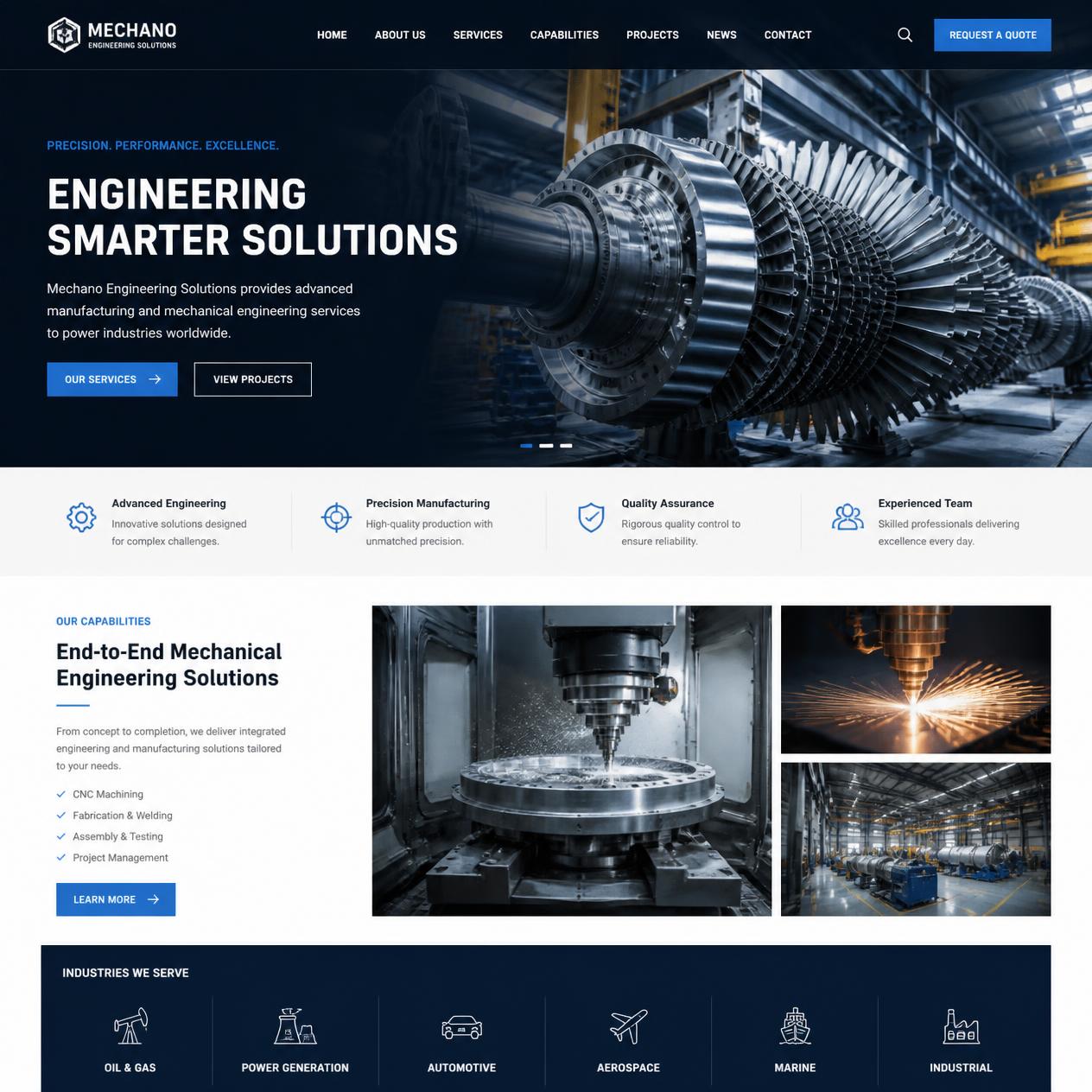 Thiết Kế Website Cơ Khí