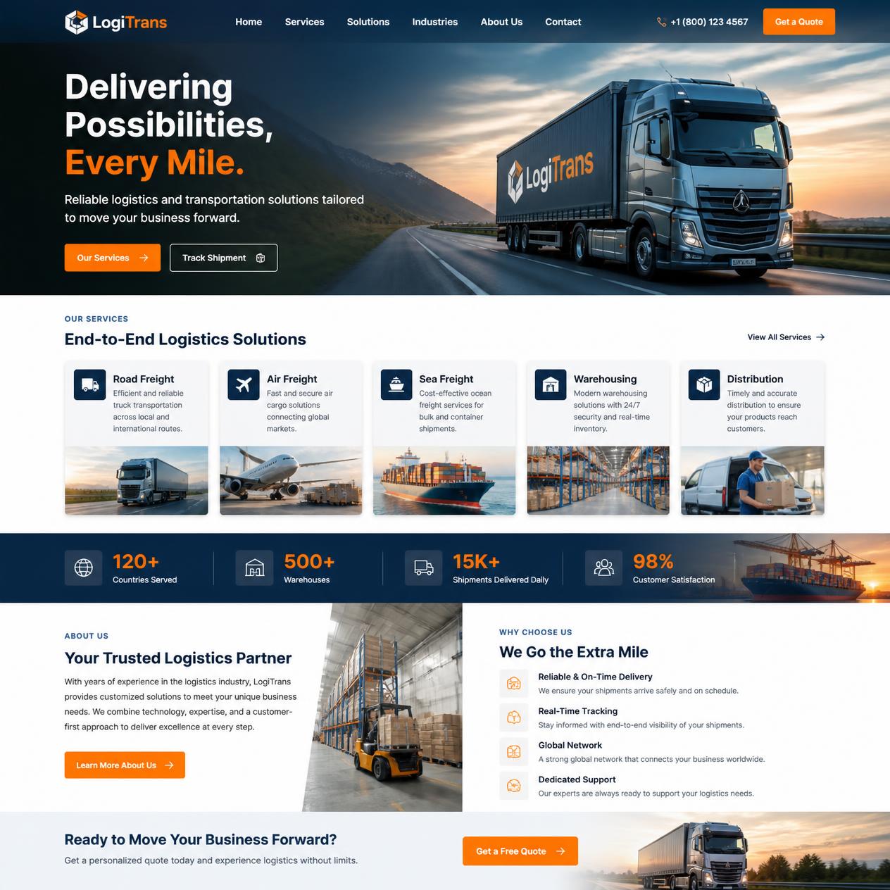 Thiết Kế Website Logistics