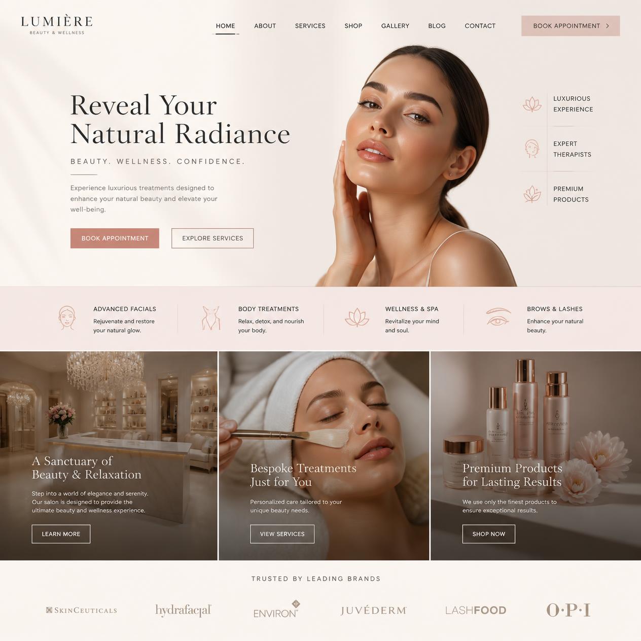 Thiết Kế Website Thẩm Mỹ Viện